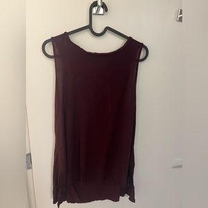 Burgundy muscle tee
